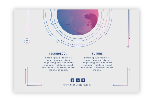 Banner de tecnología y futuro