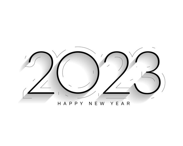 Banner de temporada de festival de año nuevo 2023 de estilo minimalista