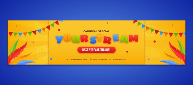 Banner de twitch de carnaval degradado