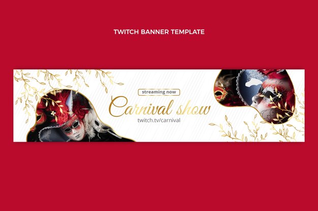 Banner de twitch de carnaval degradado