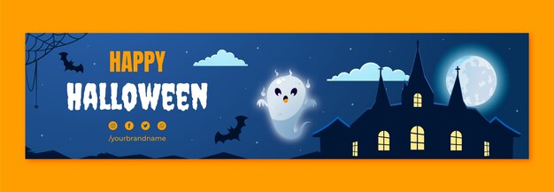 Banner de twitch de halloween degradado