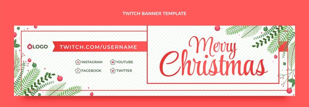 Banner de twitch de navidad degradado