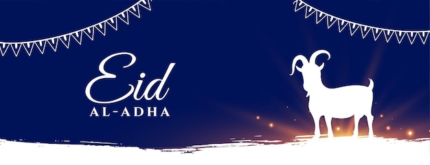 Vector gratuito banner de vacaciones del festival musulmán bakrid de eid al adha