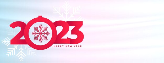 Banner de vacaciones de fin de año 2023 con diseño de copo de nieve