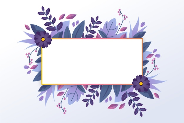 Banner vacío con botánica de invierno