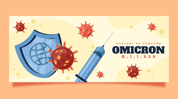 Banner de variante de omicron creativo