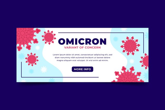 Banner de variante de omicron creativo