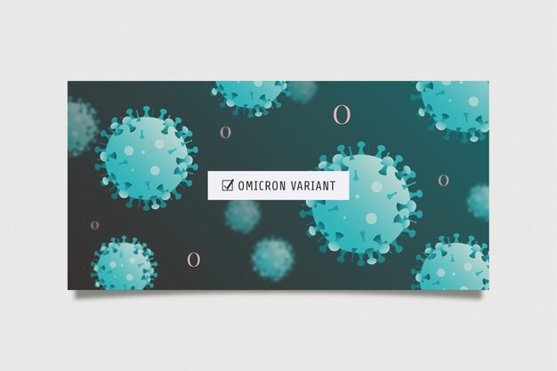 Banner de variante de omicron creativo