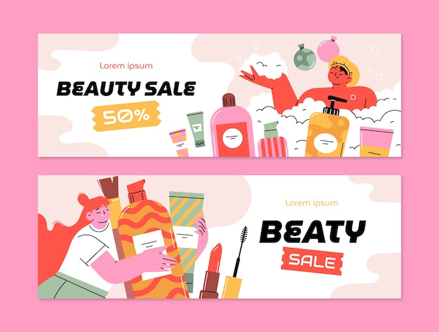 Banner de venta de barbería dibujado a mano