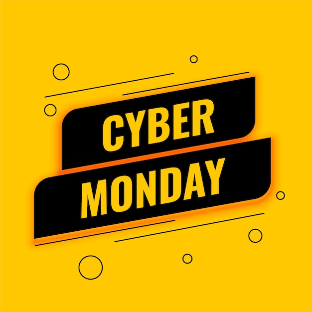 Banner de venta de cyber monday para compras en línea