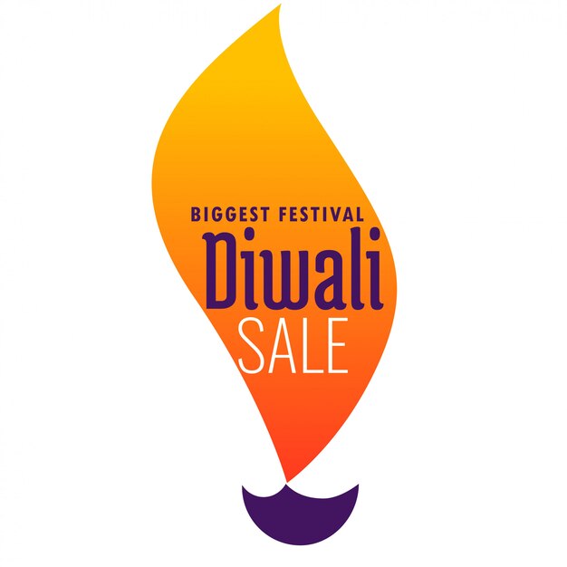 Banner de venta de diwali creativo hecho de diya diseño