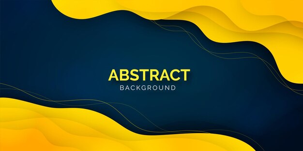 banner de venta de estilo moderno de vector libre azul y amarillo abstracto para estilo de capas de publicación social