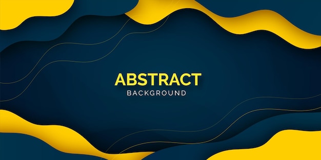 banner de venta de estilo moderno de vector libre azul y amarillo abstracto para estilo de capas de publicación social
