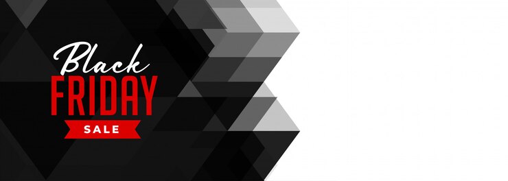 Vector gratuito banner de venta geométrica de viernes negro