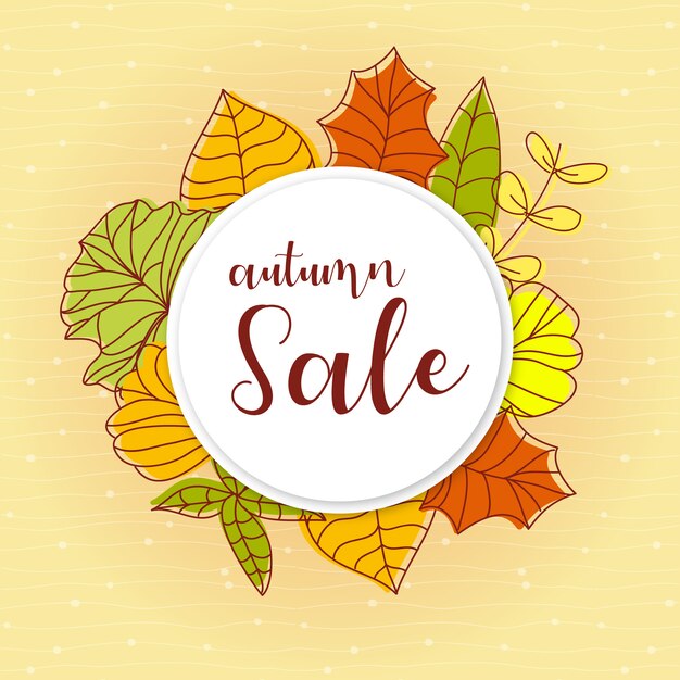 Banner de venta de otoño