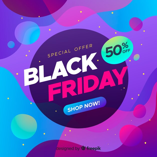 Banner de venta de viernes negro degradado