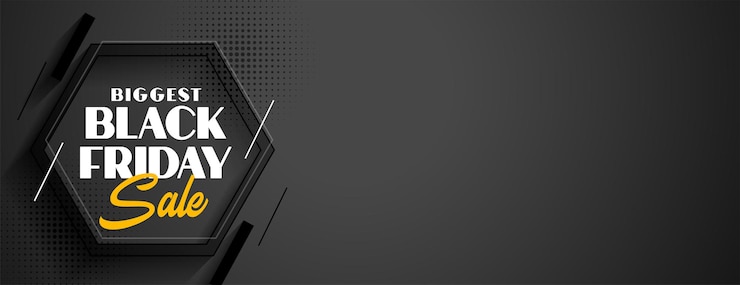 Vector gratuito banner de venta de viernes negro de estilo geométrico 3d