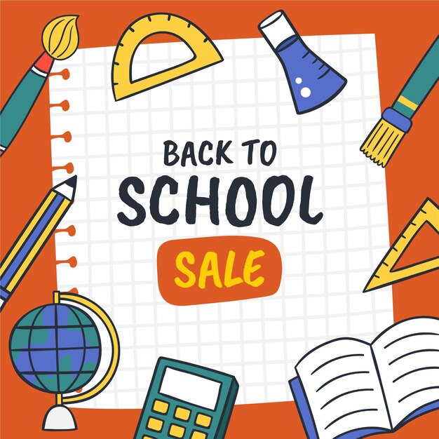 Banner de ventas de regreso a la escuela