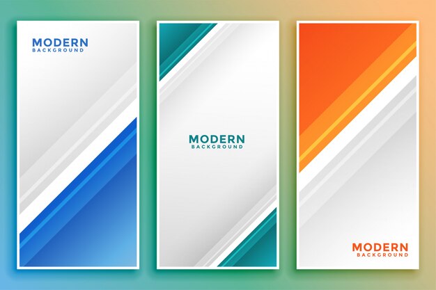 Banner vertical de negocios en estilo de línea