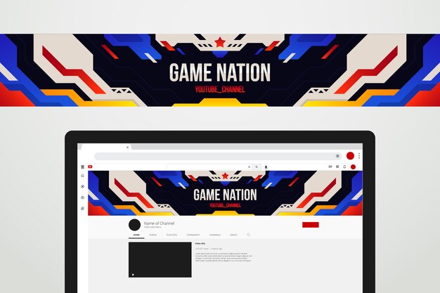 Banner de youtube de color degradado