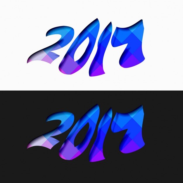 Banners de 2017 en estilo abstracto 