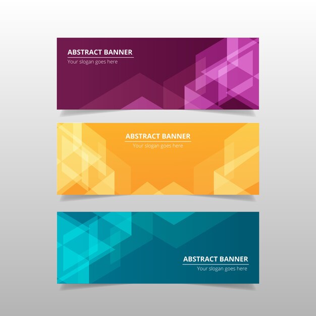Banners abstractas coloridas