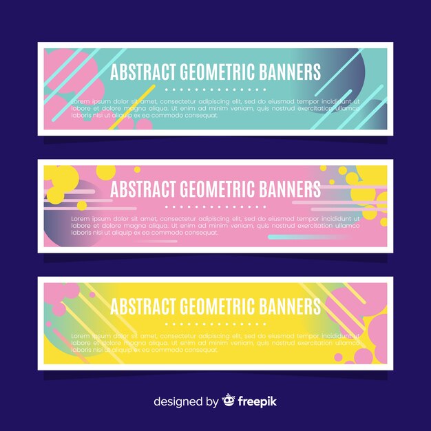 Banners abstracto geométrico