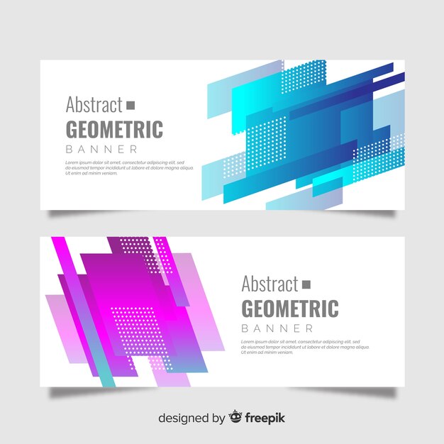 Banners abstracto geométrico