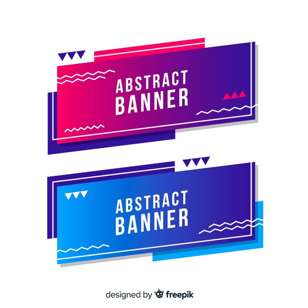 Banners abstracto geométrico