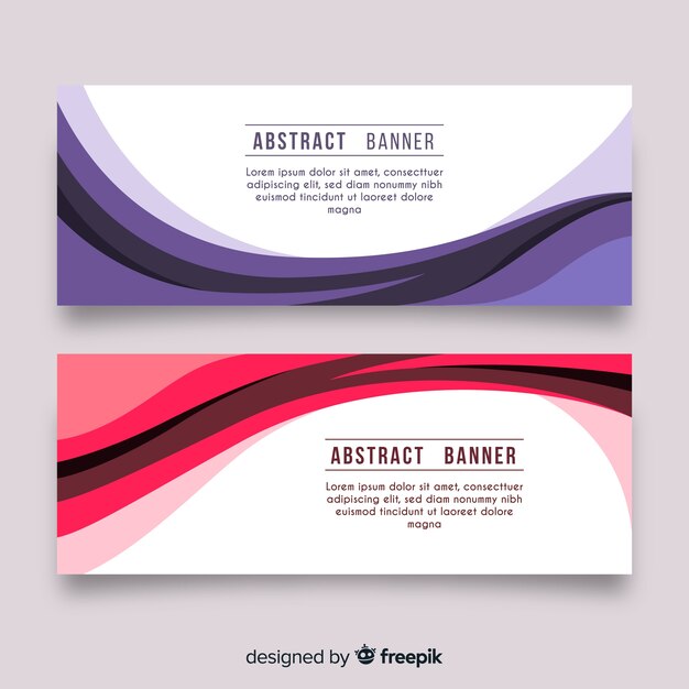 Banners abstracto con ondas