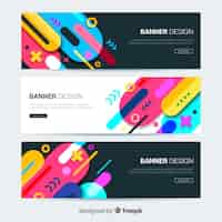 Vector gratuito banners abstracto