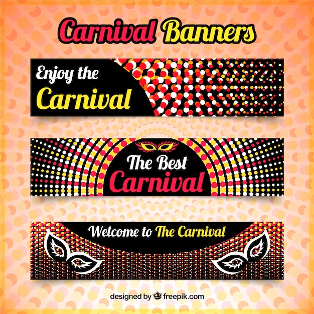 Banners abstractos de carnaval