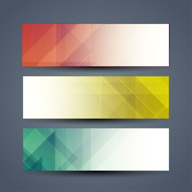 Banners abstractos de colores