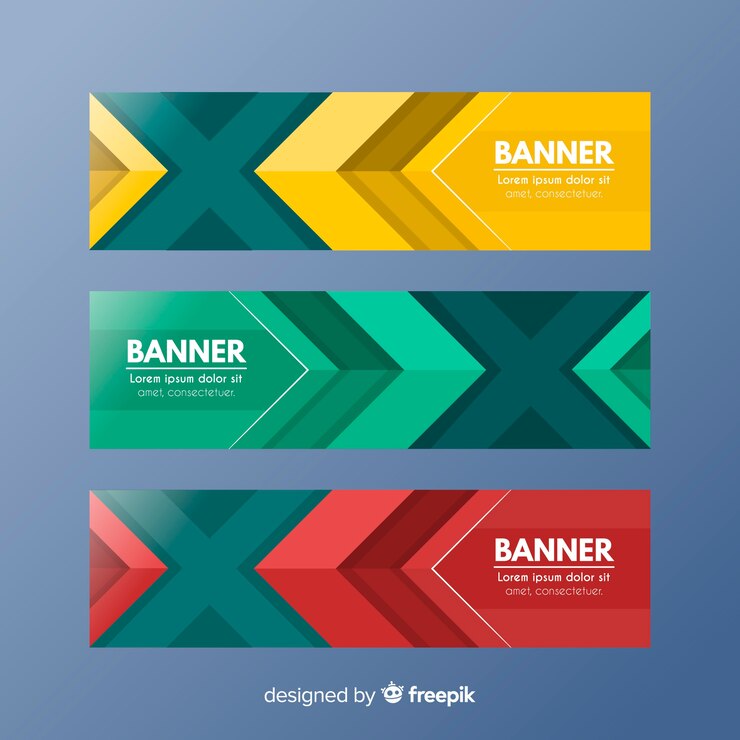 Vector gratuito banners abstractos coloridos