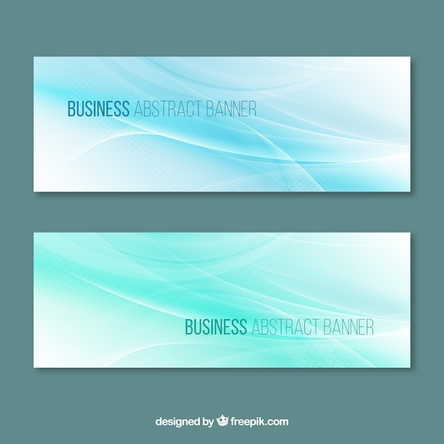 Banners abstractos con formas onduladas