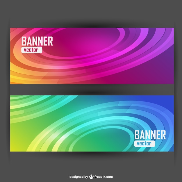 Vector gratuito banners abstractos gratis