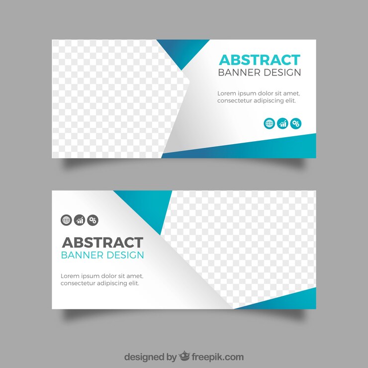 Vector gratuito banners abstractos modernos 