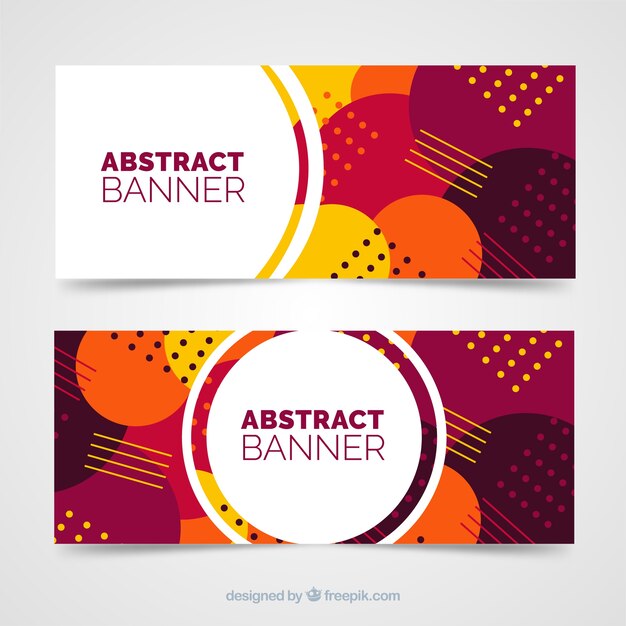 Banners abstractos modernos