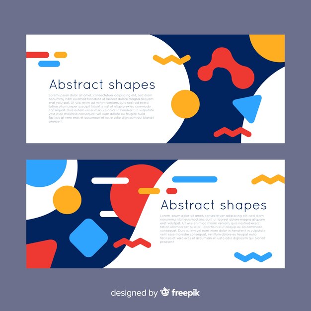 Banners abstractos modernos