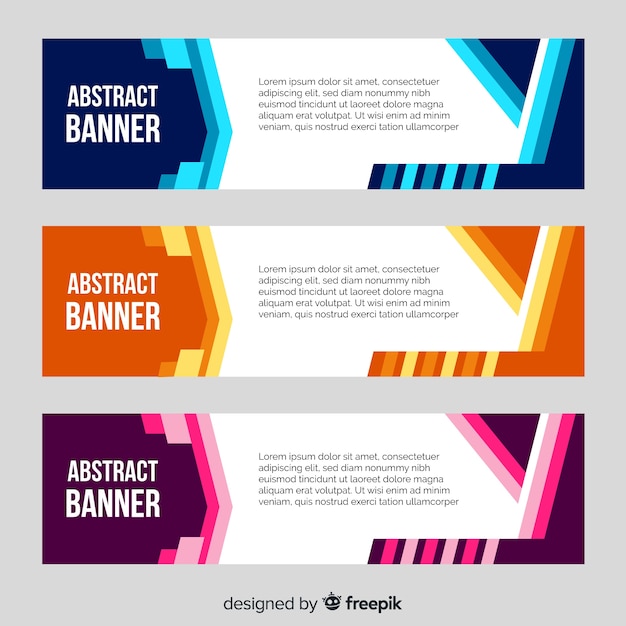 Banners abstractos de negocio