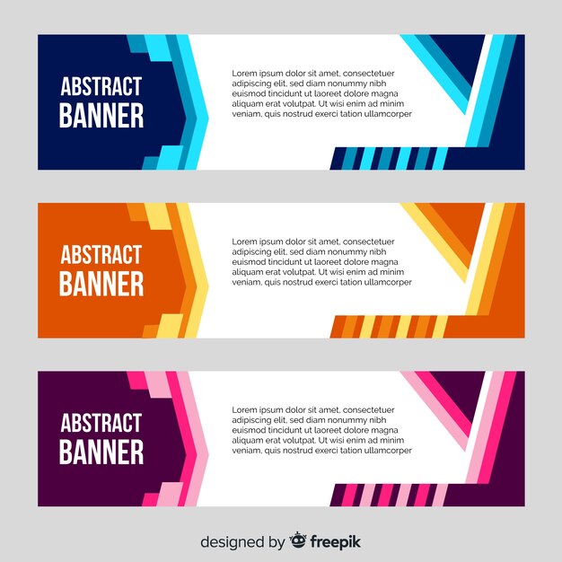 Banners abstractos de negocio