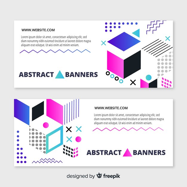 Banners abstractos de negocio