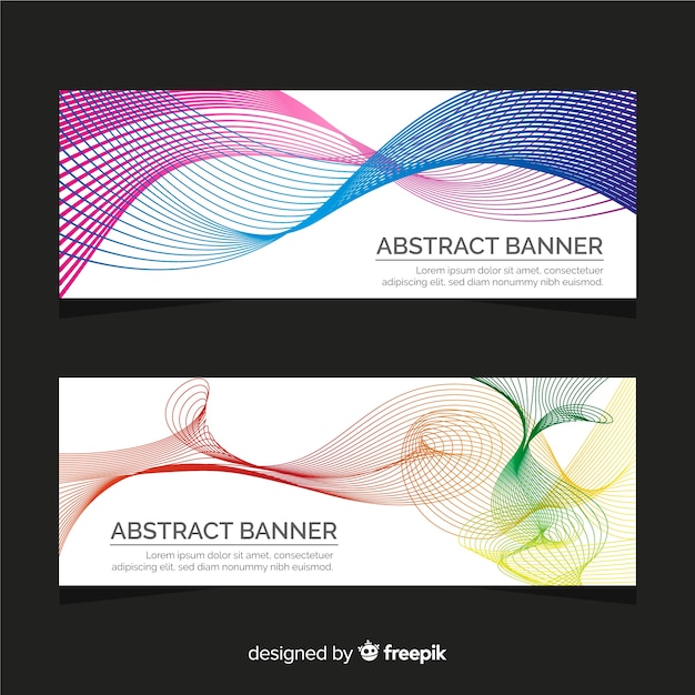 Banners abstractos de negocio