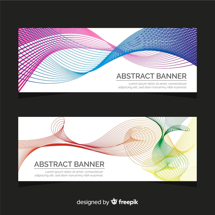 Vector gratuito banners abstractos de negocio