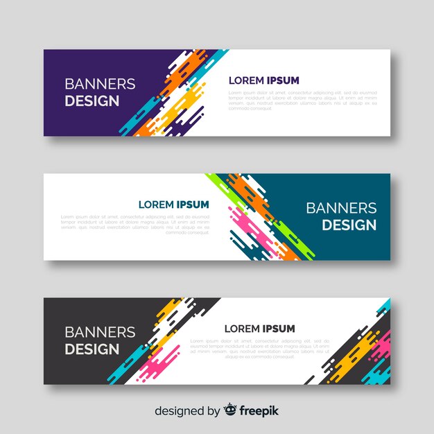 Banners abstractos de negocio