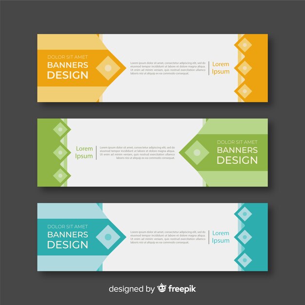 Banners abstractos de negocio