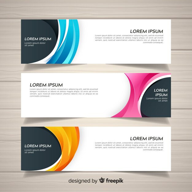 Banners abstractos de negocios