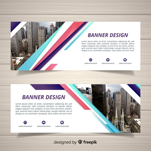 Banners abstractos de negocios