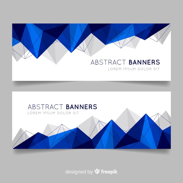 Vector gratuito banners abstractos de negocios