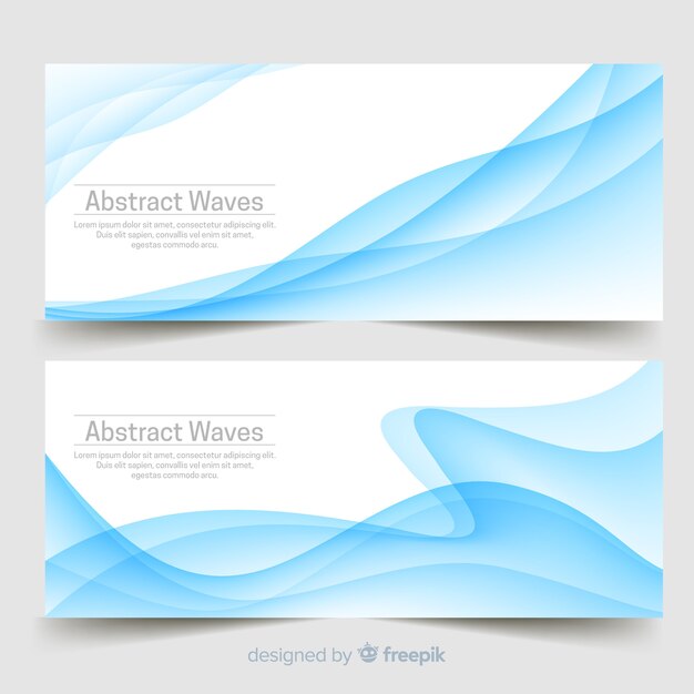 Banners abstractos con ondas